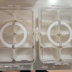 Clear Organizer Box with White Sections